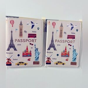 2 Travel-Themed Passport Holders